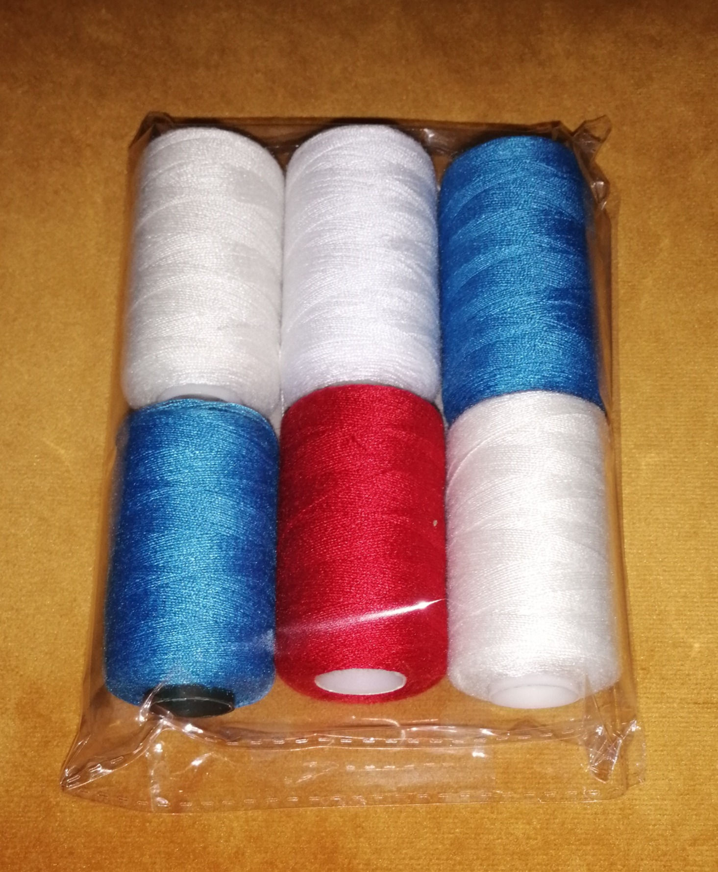 6 Large Spools of Polyester Thread, Assortment 3 by Ibeil