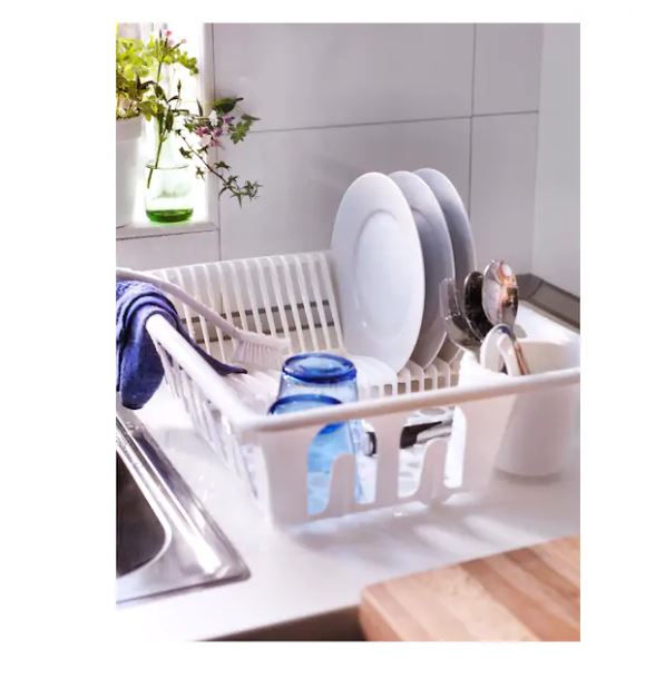 Thumbnail: FLUNDRA Dish Drainer, White by IKEA
