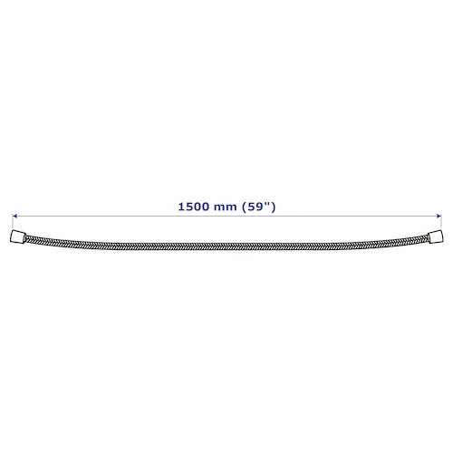 Thumbnail: LILLREVET Single-spray Handshower and Hose, white by IKEA