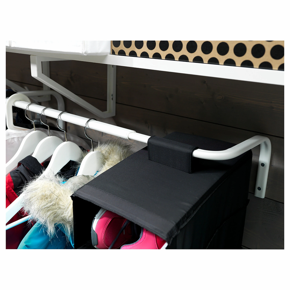 Thumbnail: MULIG Clothes Bar 60-90 cm, White by IKEA