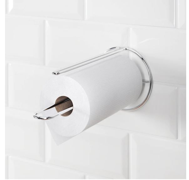 Thumbnail: TORKAD Kitchen Roll Holder, Silver by IKEA