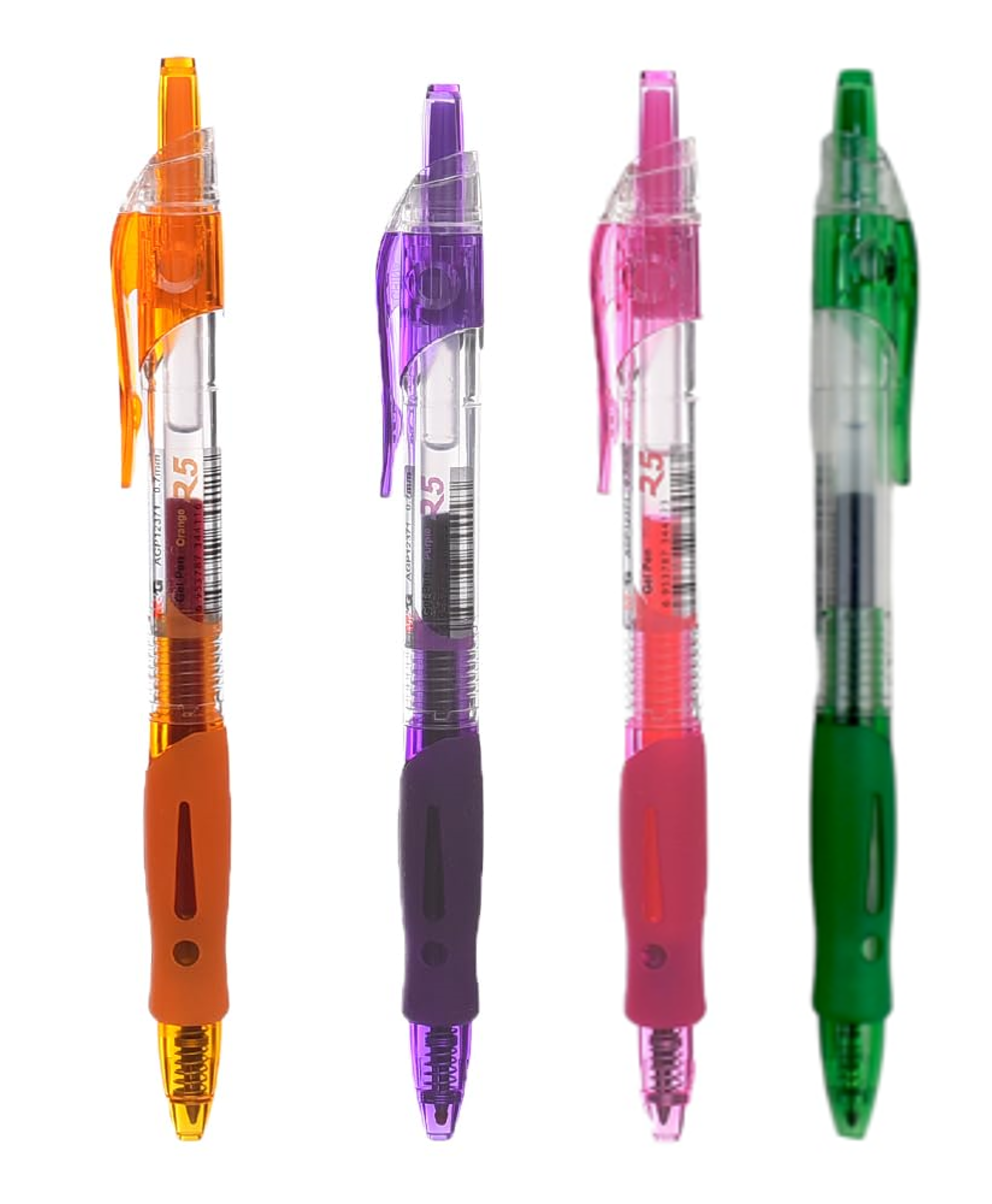 Retractable Gel Pen 0.7mm APG12371 - Pink/Purple/Green/Orange by M&G