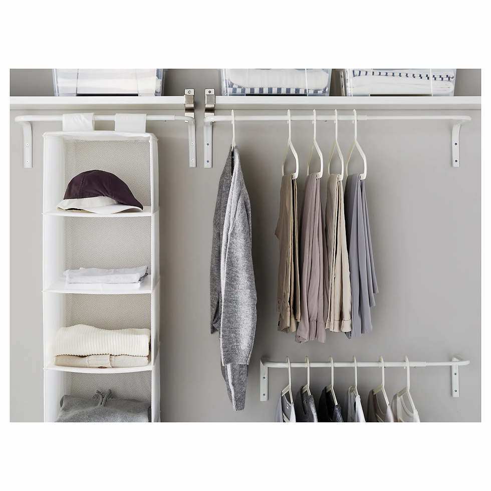 Thumbnail: MULIG Clothes Bar 60-90 cm, White by IKEA