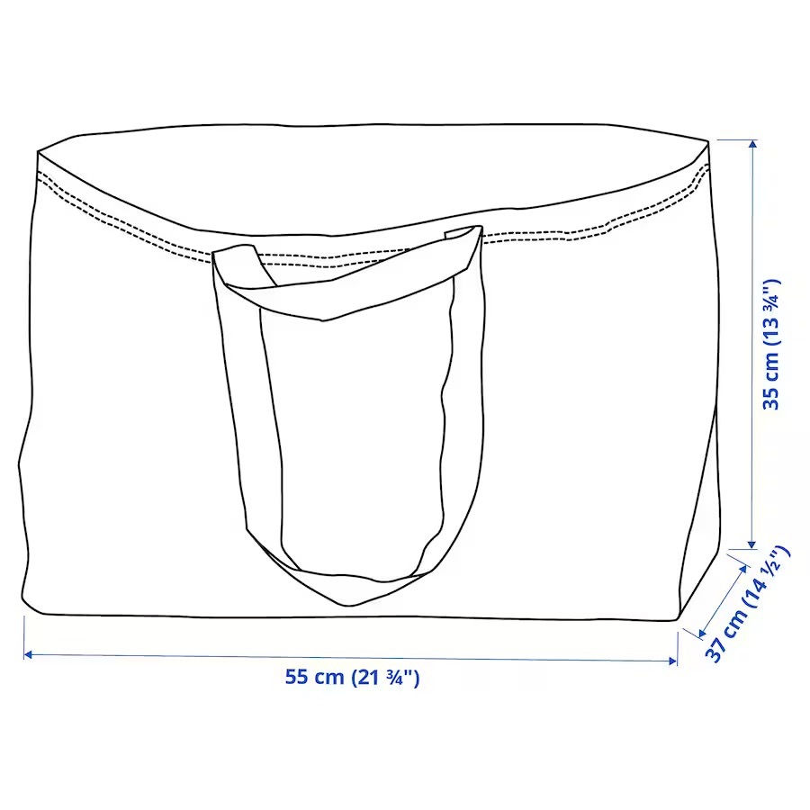 Thumbnail: FRAKTA Carrier Bag, Large, Blue, by IKEA