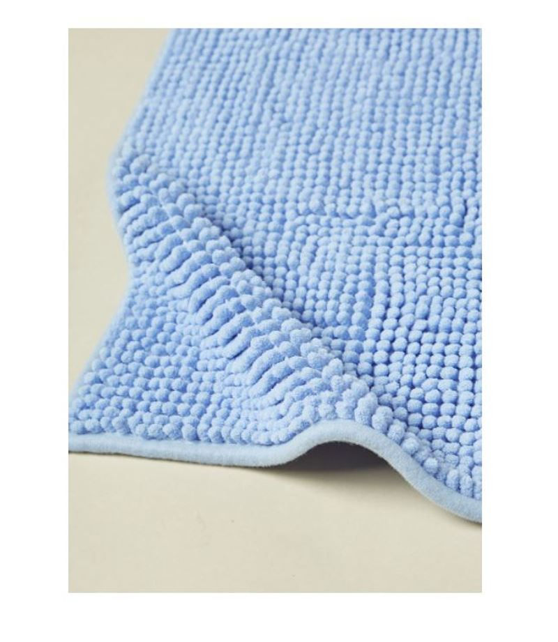 Thumbnail: Extra Soft Chenille Bath Mat 40x60 cm, Light-Blue by Noon East