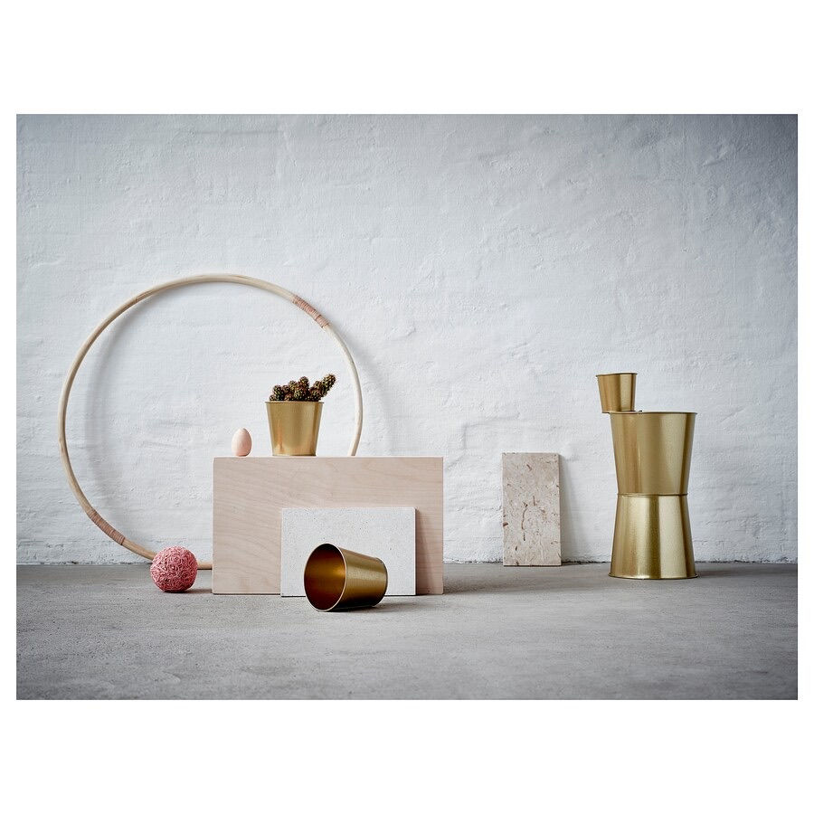 Thumbnail: DAIDAI Plant Pot/ Pen/ Accessories Holder 9cm, Brass by IKEA