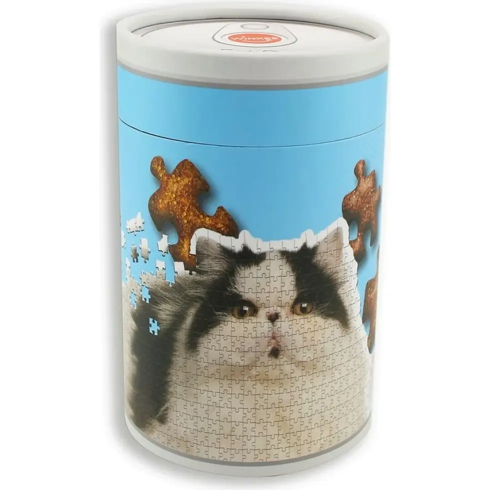 Thumbnail: 501 Pieces Fat Cat Puzzle, White Combo by Winkee