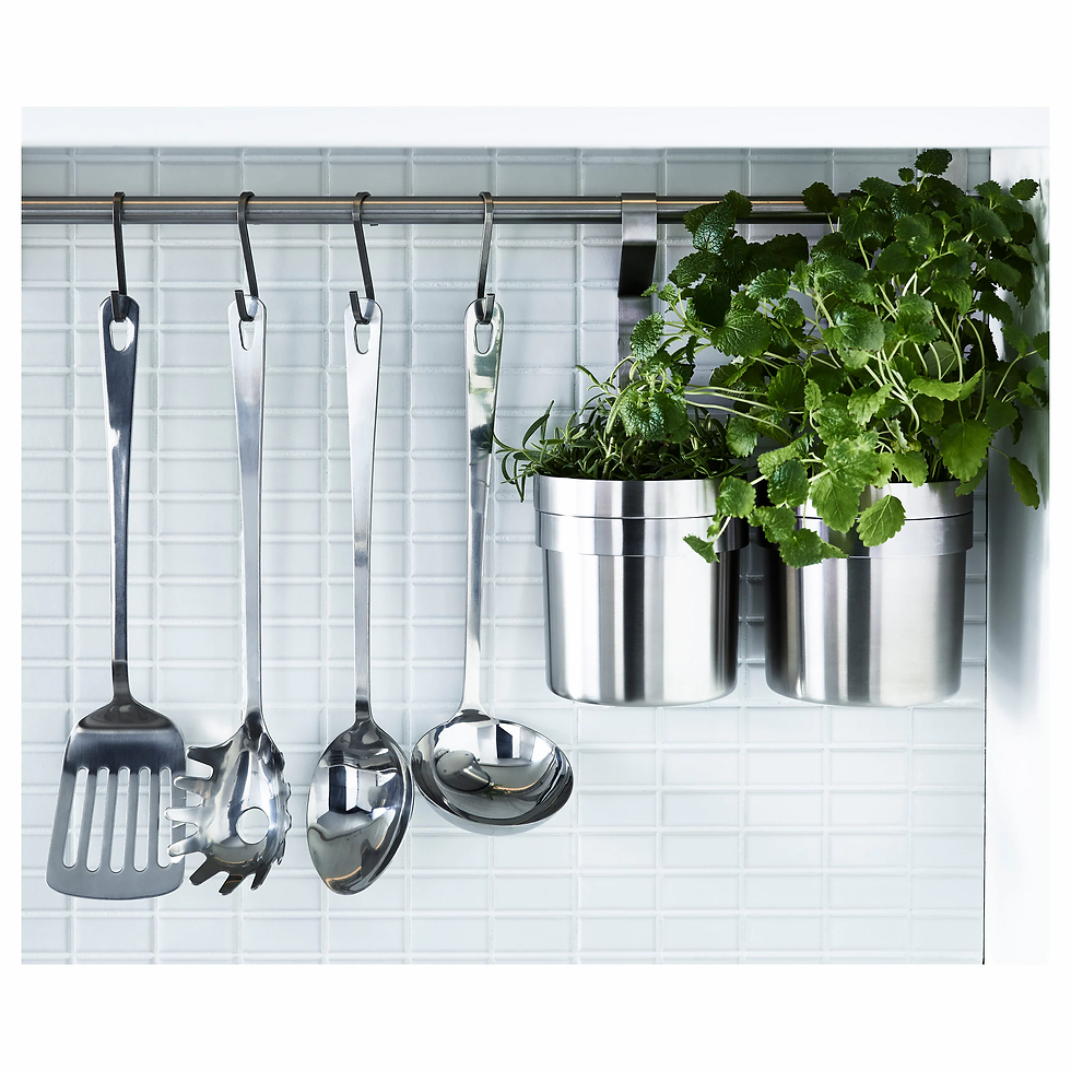 Thumbnail: GRUNKA 4-piece Kitchen Utensil Set, Stainless Steel by IKEA