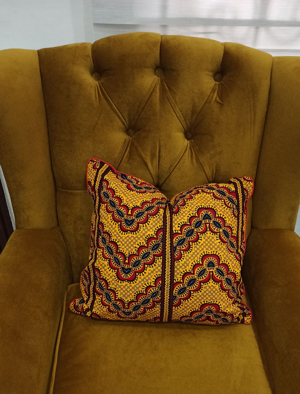 Thumbnail: OLUMO Ankara Cushion Cover, 50×50 cm by Debb's Home