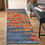 Thumbnail: Textured Pattern Indoor Outdoor Rug 60 x 150 cm, Kermin Blue by Liora Manné