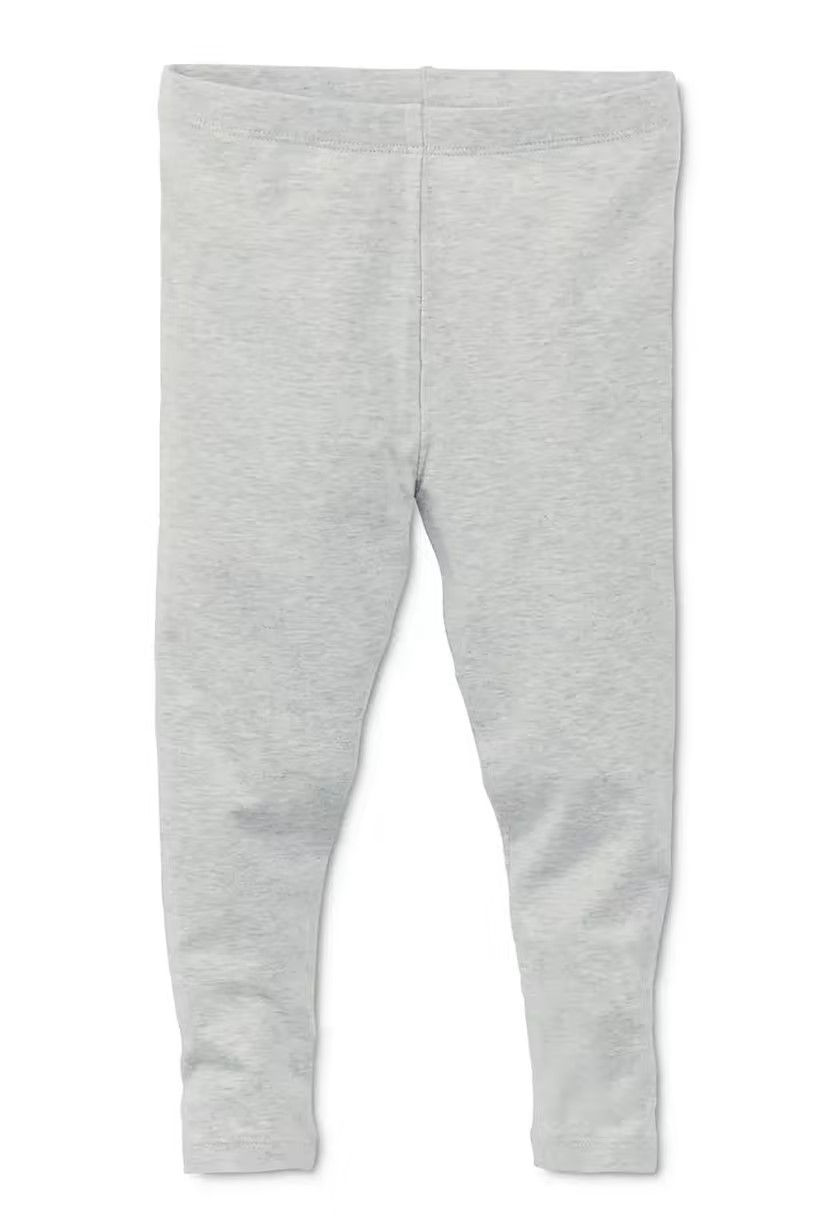 Thumbnail: Toddler Girls 2 Pcs Plain Heather Pull,On Leggings, Teal and Grey by Tchibo