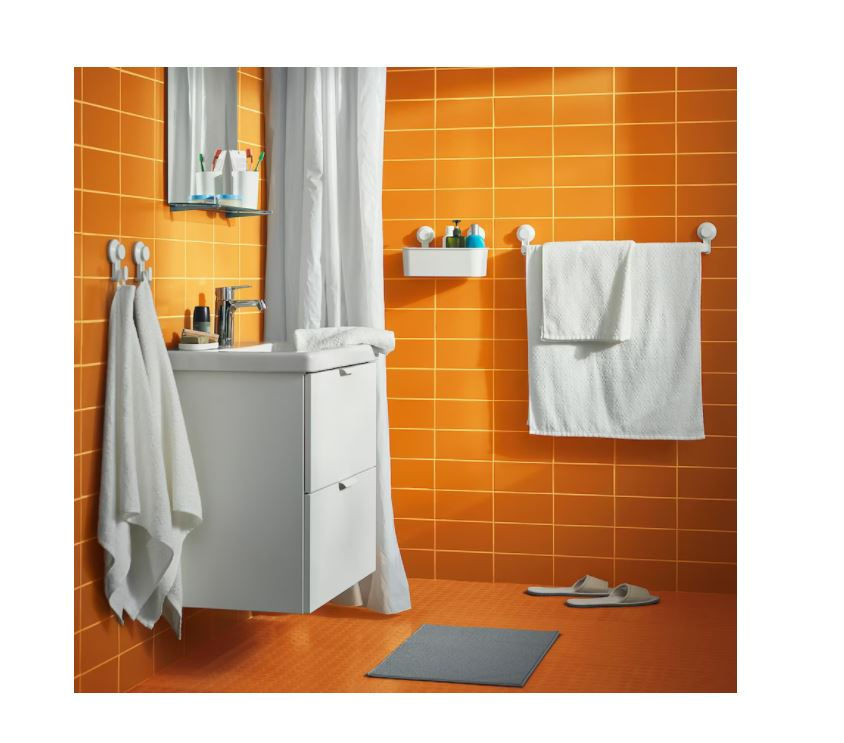 Thumbnail: FINTSEN Bath Mat 40x60 cm, Grey by IKEA