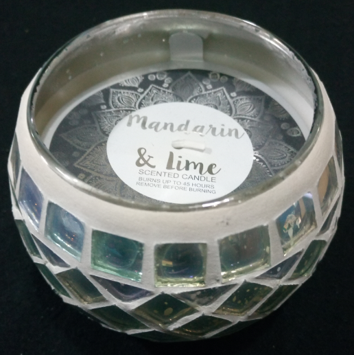 Mandarin & Lime Silver Mosaic Candle by Primark Home