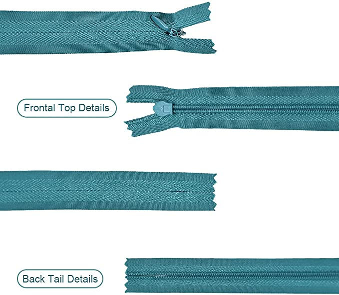 Thumbnail: 20 Inch Nylon Invisible Zippers 6-pack, Teal Green