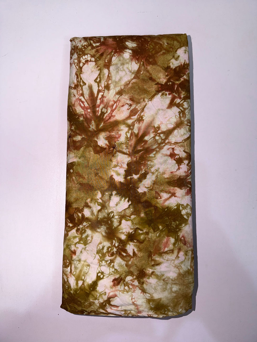 Thumbnail: Authentic Adire Cotton Fabric, Earth Tone Marble Pattern (Approx. 5 Yards)