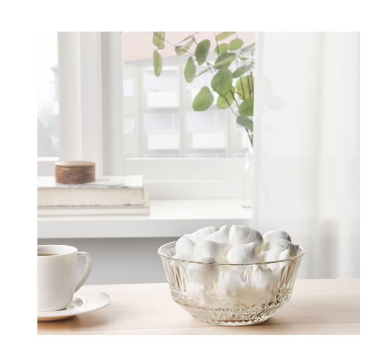 Thumbnail: SÄLLSKAPLIG Serving Bowl 15 cm, Clear Glass/patterned by IKEA