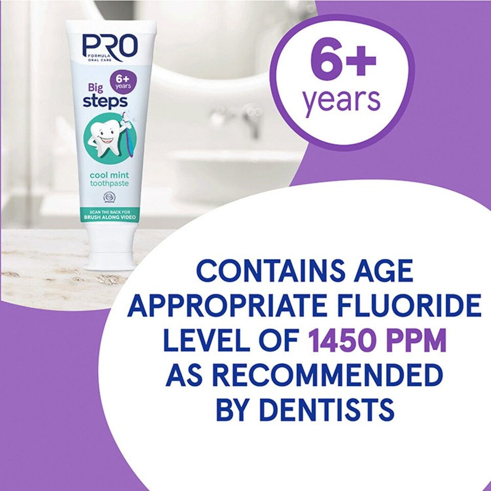 Thumbnail: Pro Formula Big Steps Cool Mint Toothpaste 6+, 75Ml