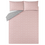 Thumbnail: Pink Geometric Print Reversible King Duvet Set by George Home