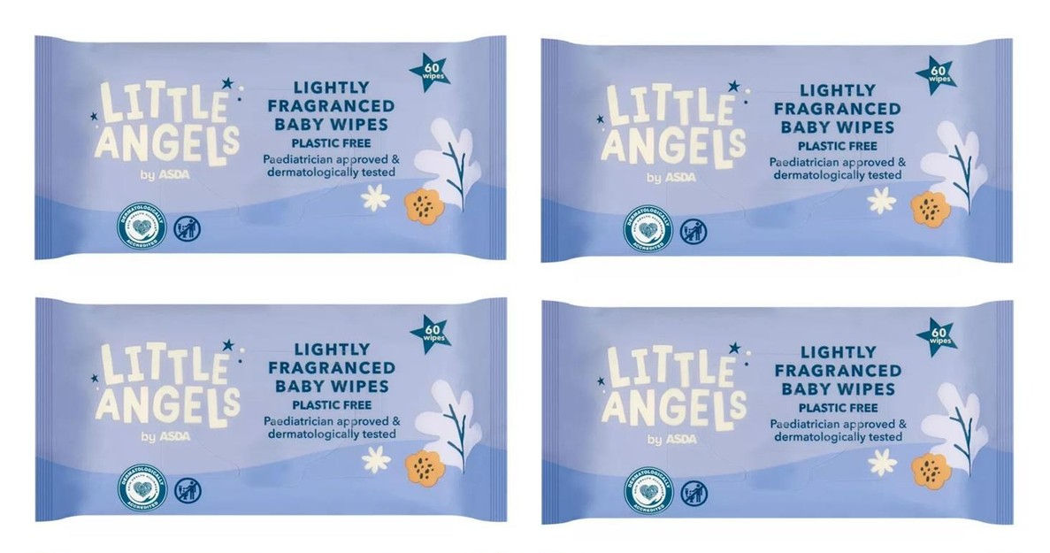 Little Angels By Asda 60 Lightly Fragranced Baby Wipes, 4-Pack