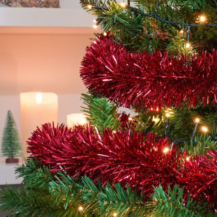 Thumbnail: Christmas Tinsel 2 m, Red