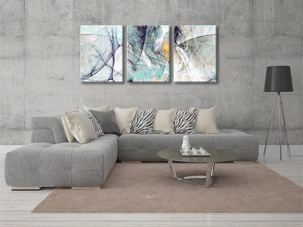 Thumbnail: Abstract Misty Pictures Artistic Prints Canvas Wall Art by Huilida