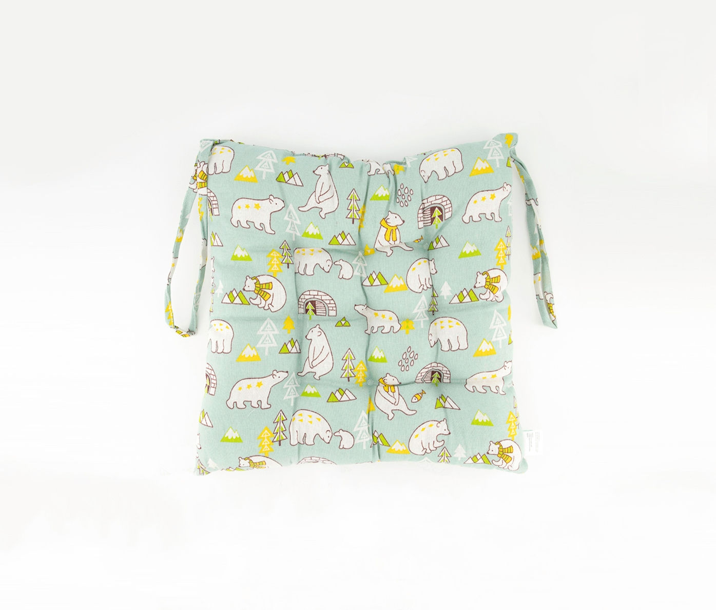 Chair Pad With Printing Pillow, Green by Mumuso