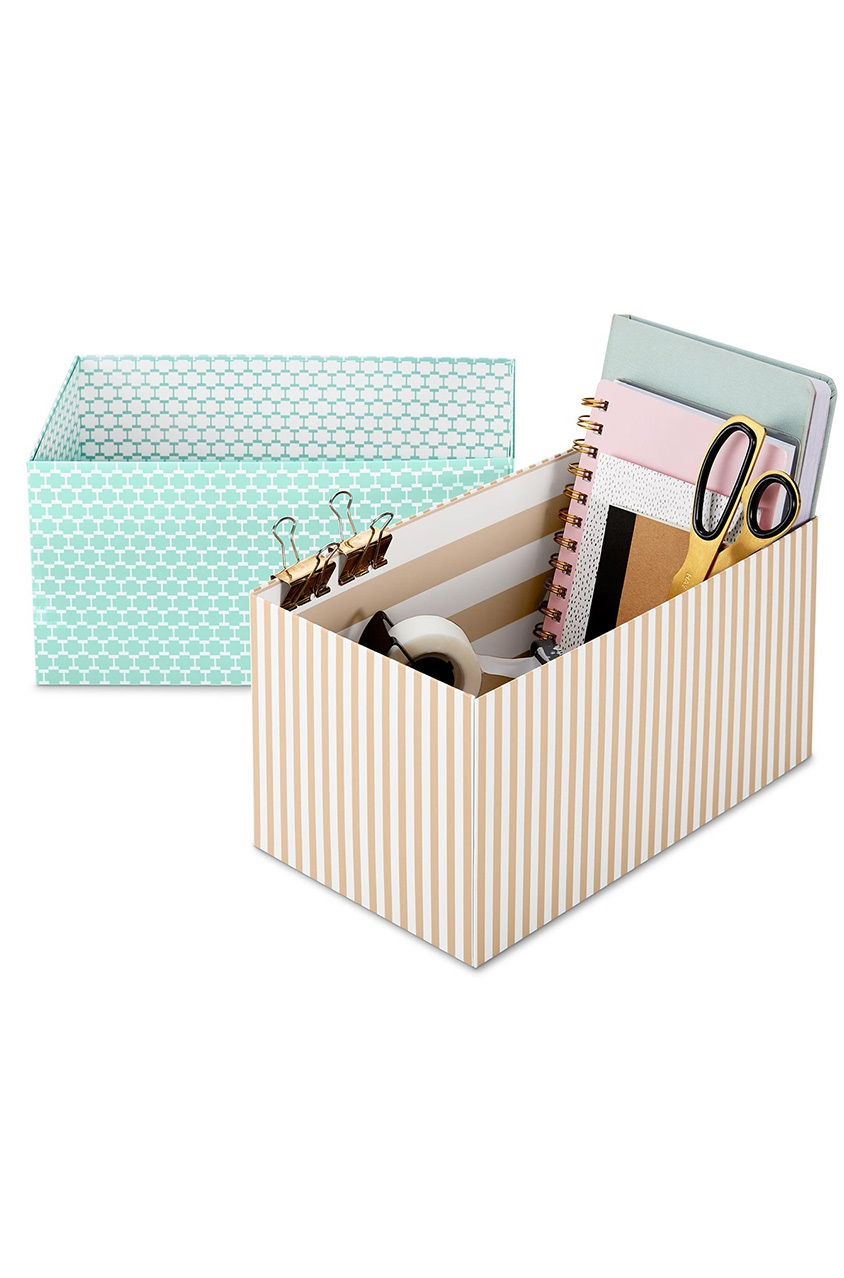 Thumbnail: Drawer Organizer Box Set Of 2, Turquoise by Tchibo