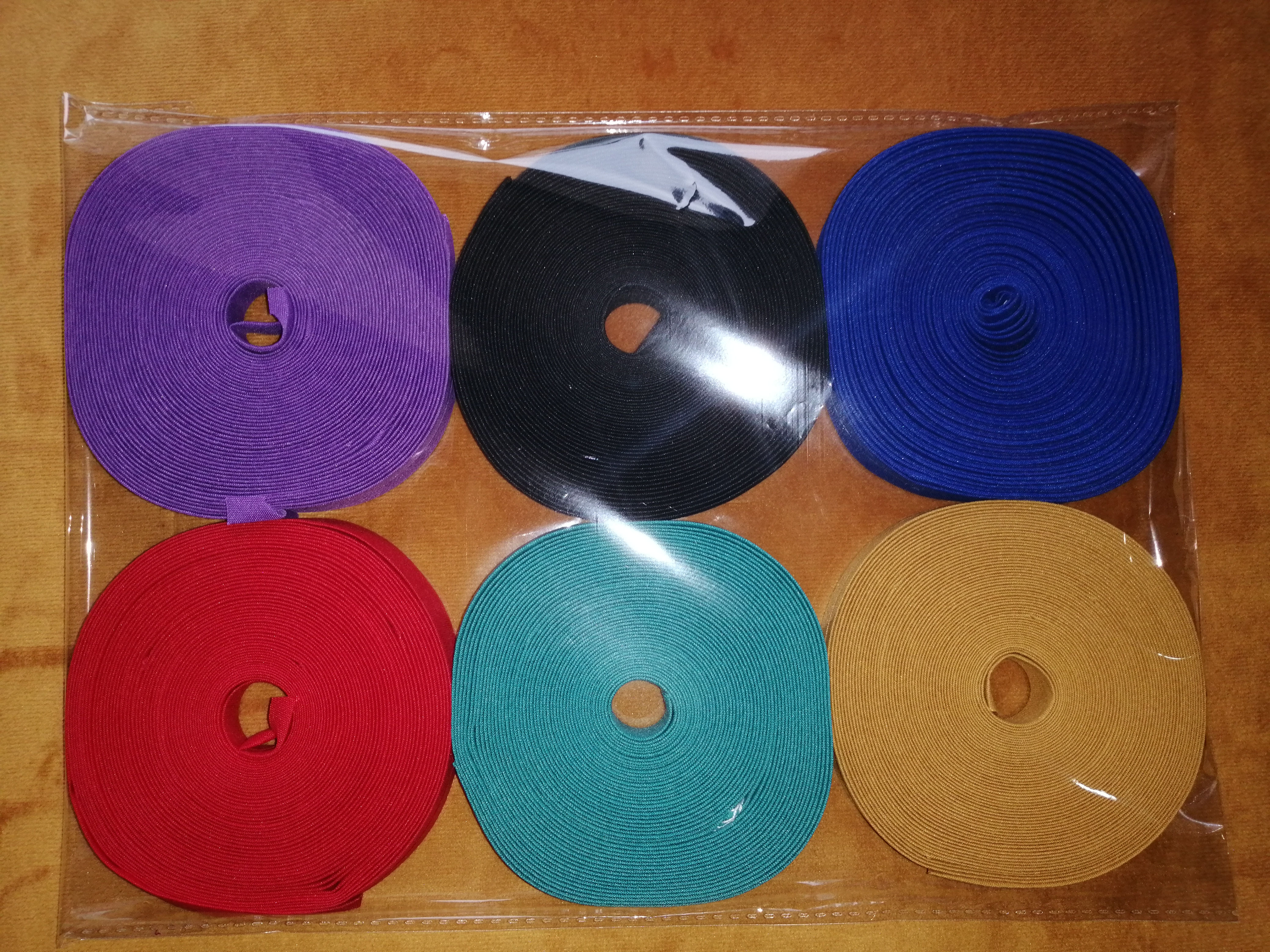 12mm 1/2" Bias Binding Tape, 6 Assorted Colours (Teal Green Purple Palette)