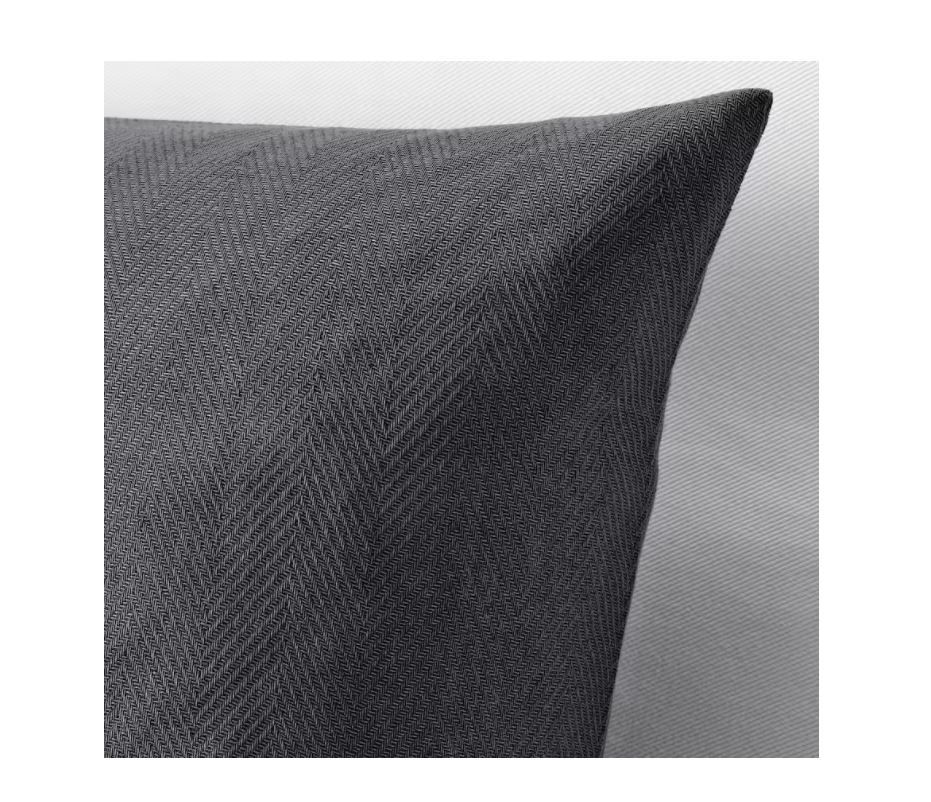 Thumbnail: PRAKTSALVIA Cushion Cover20" x 20", Anthracite Grey by IKEA
