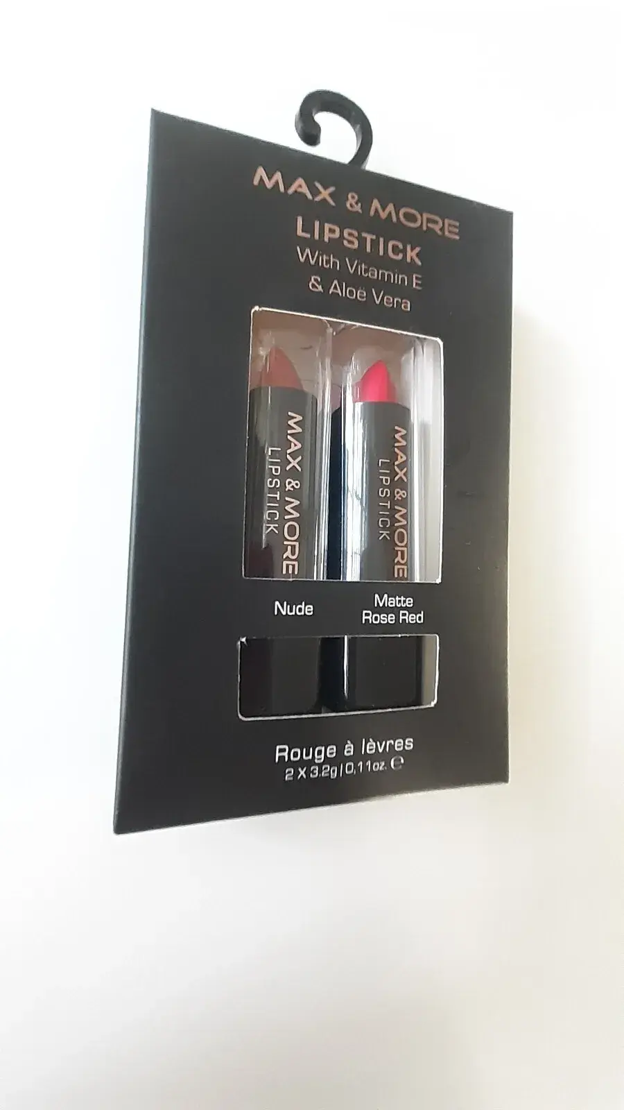 Thumbnail: Max And More Lipstick 2 Pack - Nude and Matte Rose Red