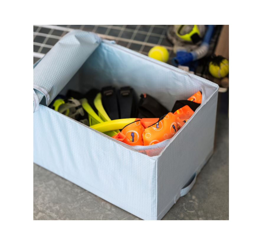 Thumbnail: STUK Storage case 34x51x28 cm, Blue-grey by IKEA