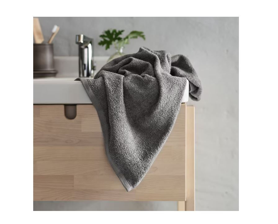 Thumbnail: DIMFORSEN Washcloth 30x30 cm, Grey by IKEA