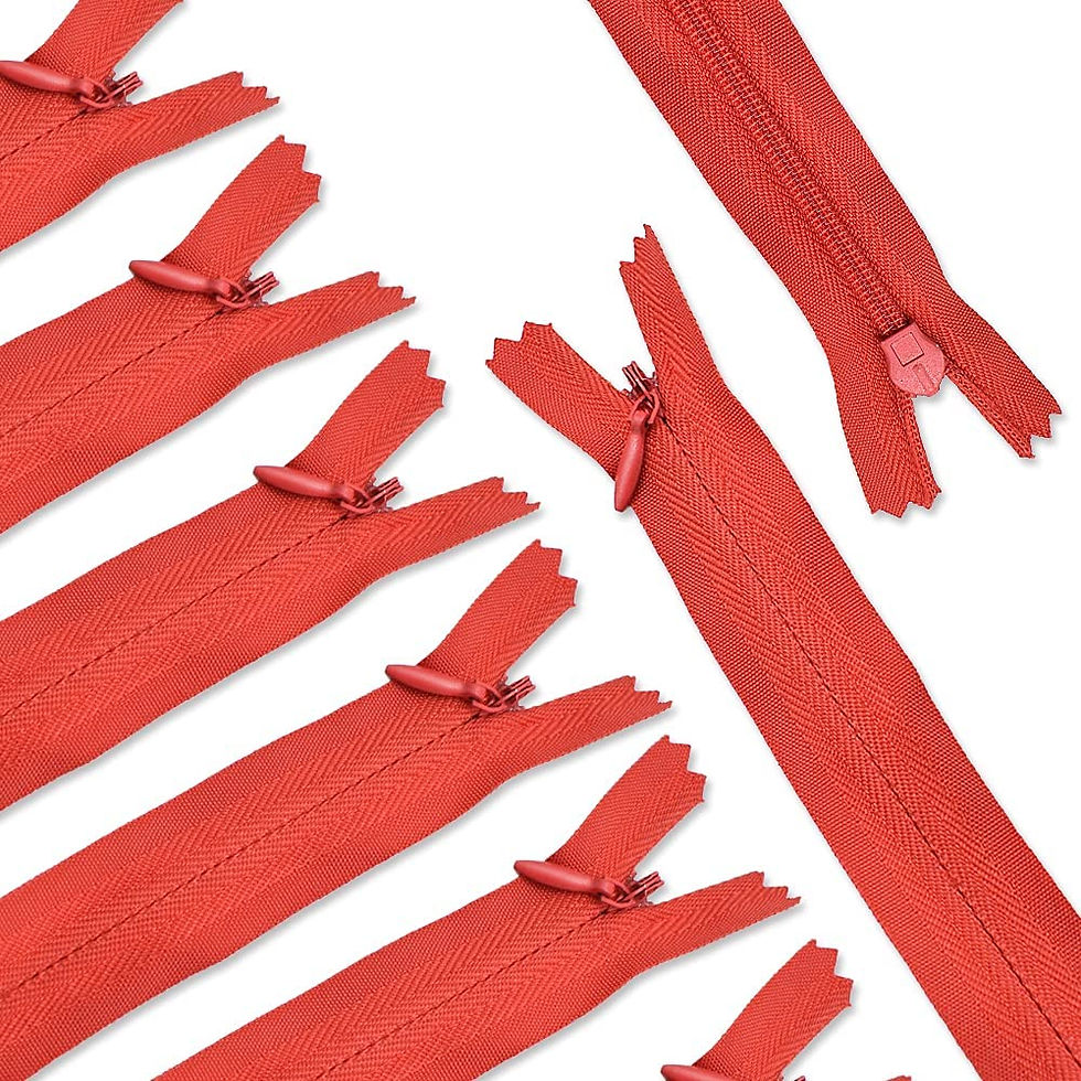 Thumbnail: 20 Inch Nylon Invisible Zippers 6-pack, Red
