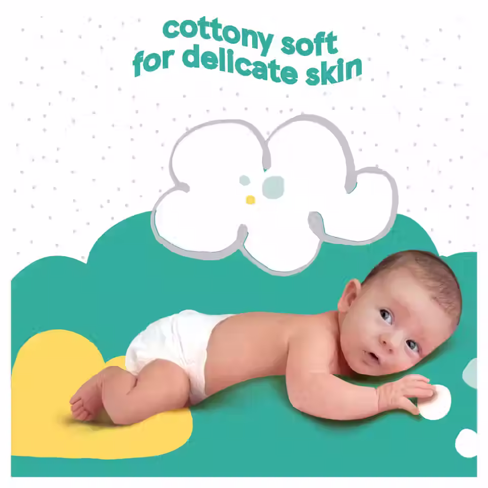 Thumbnail: Fred & Flo Newborn Nappy Size 1 2kg-5kg, 50-Pack