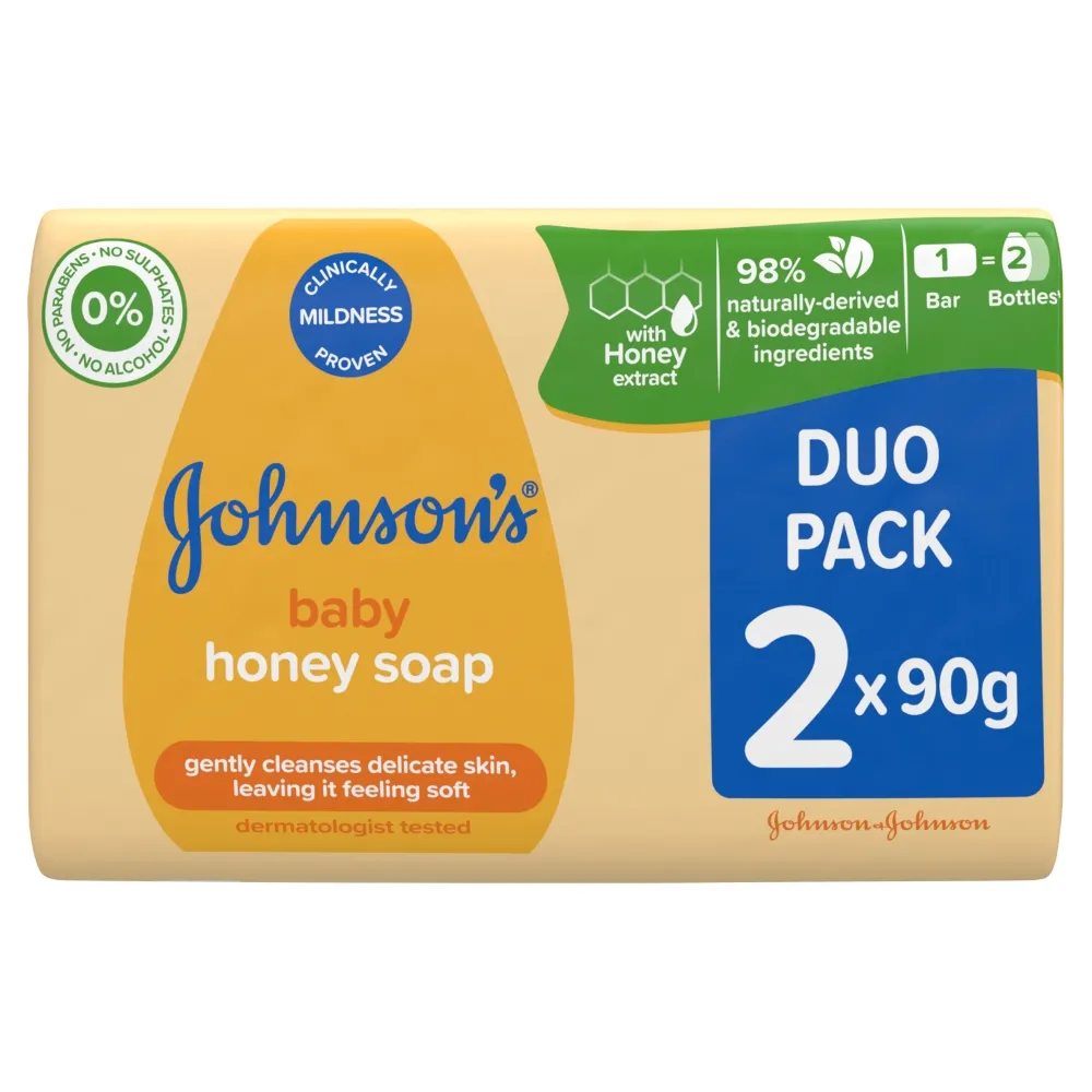 Thumbnail: Johnson's Baby Honey Soap 2 x 90g