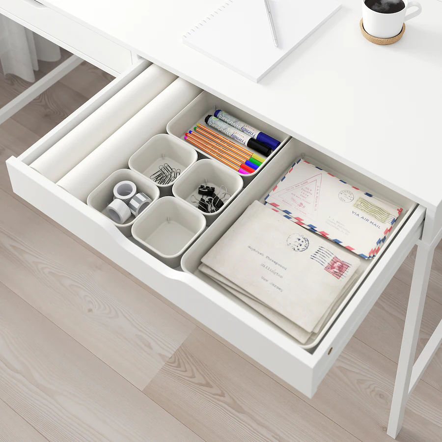Thumbnail: NOJIG Organiser 10x20x5 cm 2-Piece, Beige by IKEA