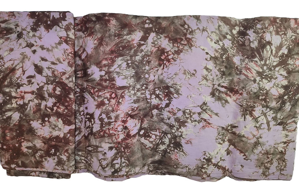 Thumbnail: Authentic Adire Cotton Fabric, Classic Lilac Brown (Approx. 5 Yards)