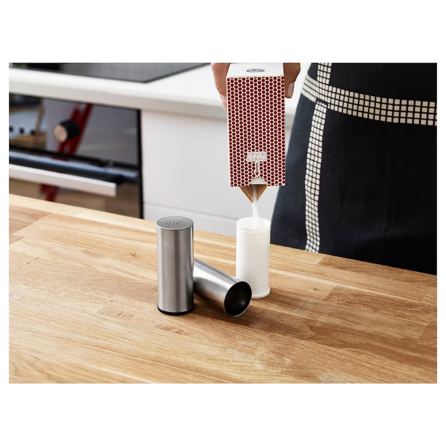 Thumbnail: PLATS Salt/Pepper shaker, Set of 2, Stainless Steel by IKEA