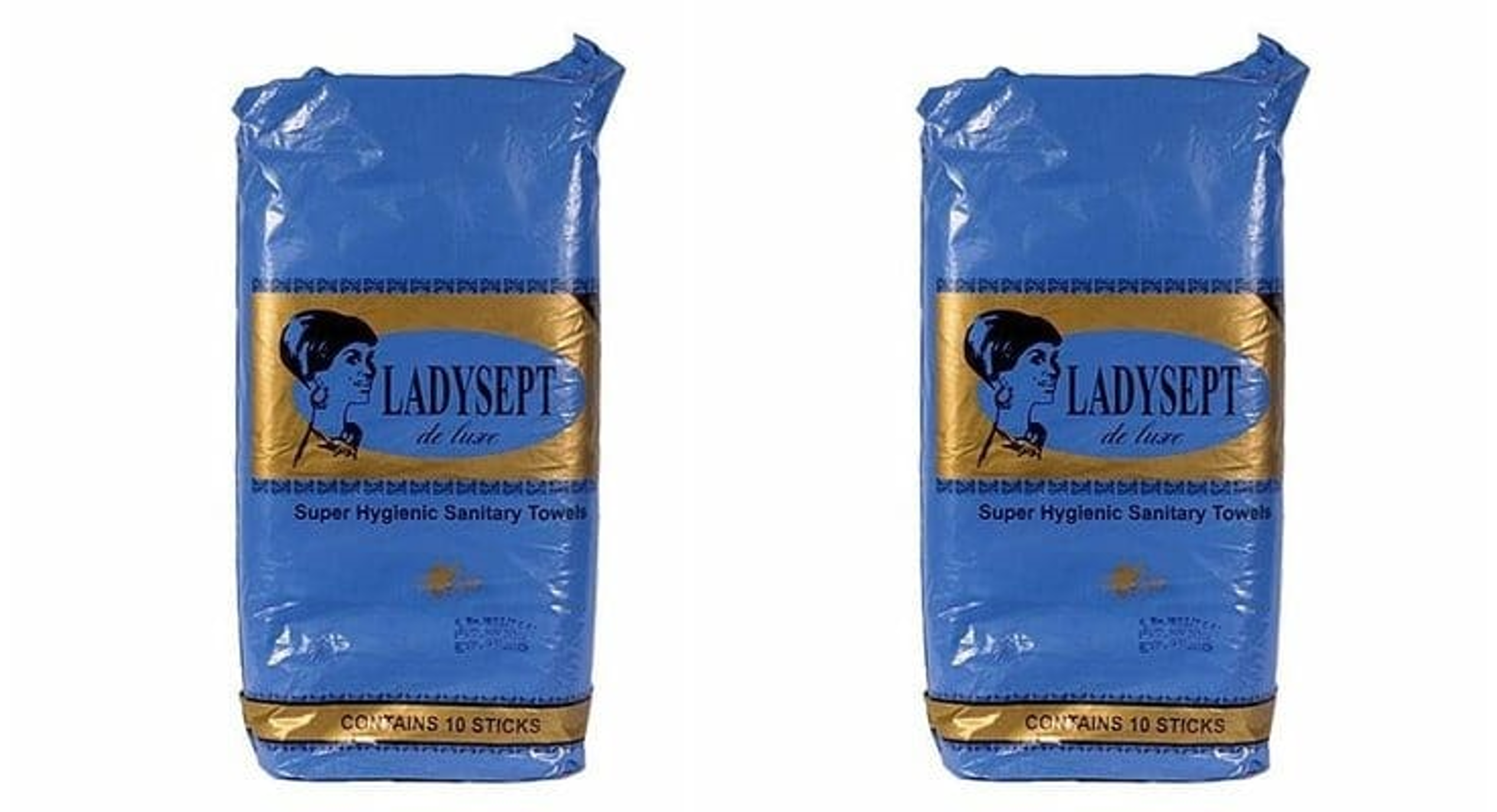 Lady Sept Sanitary Pads, 10-Pads, 2-Pack