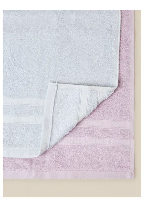 Thumbnail: Hand Towel Set 500 GSM 100% Cotton - 4-Piece, Lavender/Ballad Blue by Noon East