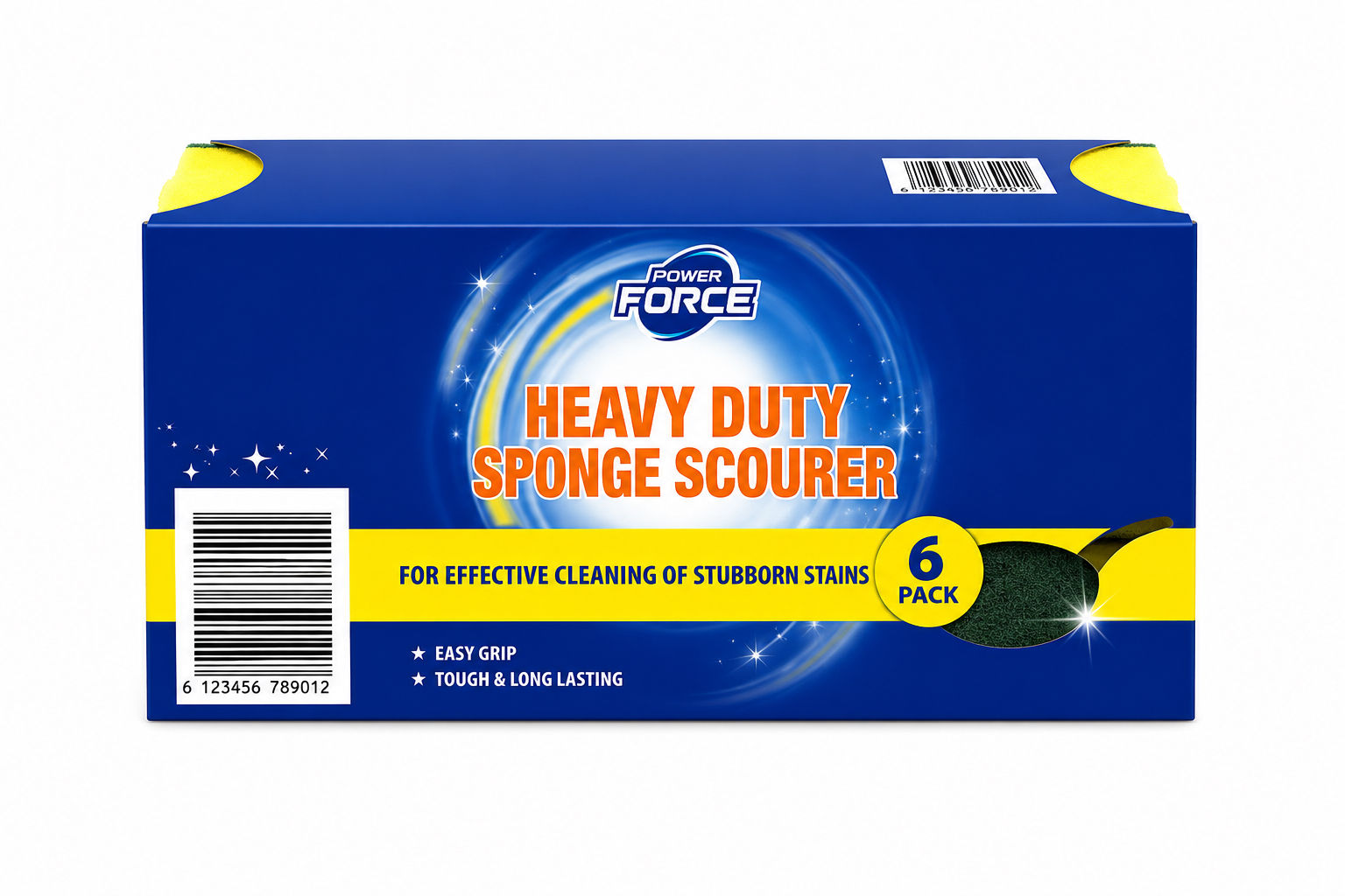 Power Force Heavy Duty Sponge Scourer, 6-Pack