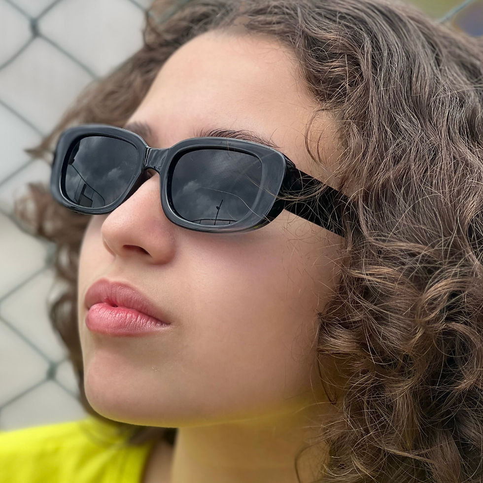 Miniatura: Óculos de Sol Unissex Black  Cléo-