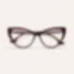 Miniatura: Armação para óculos de grau feminino Mocca Gloss LGC0184 em acetato premium marrom, com ponte anatômica e design estruturado.