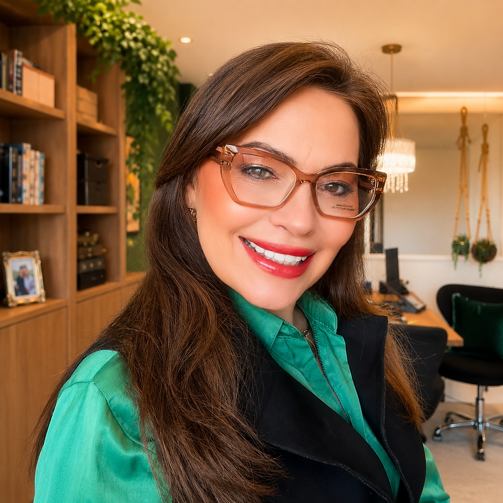 Mulher usando Óculos de Grau Feminino Portofino Blush em acetato rosé.