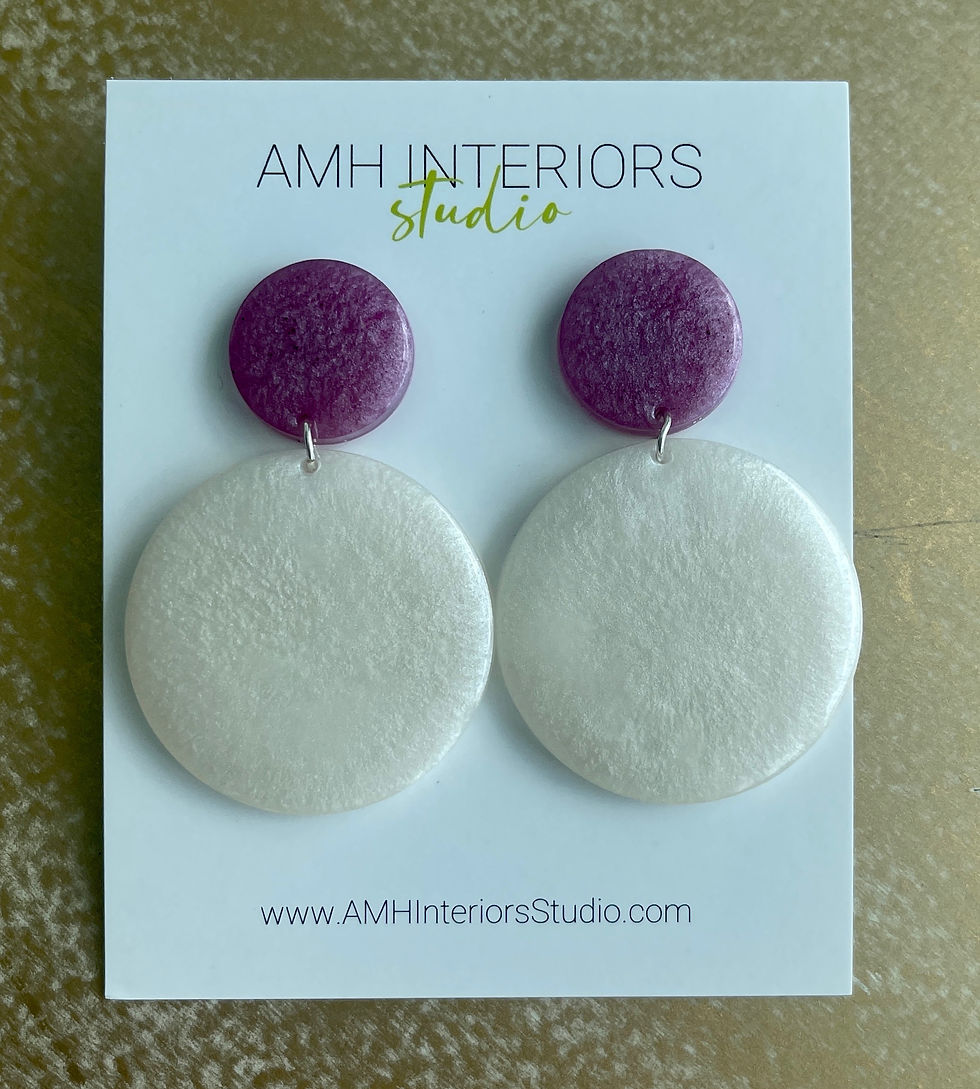 Thumbnail: Sterling Silver Ivory and Pink Earrings