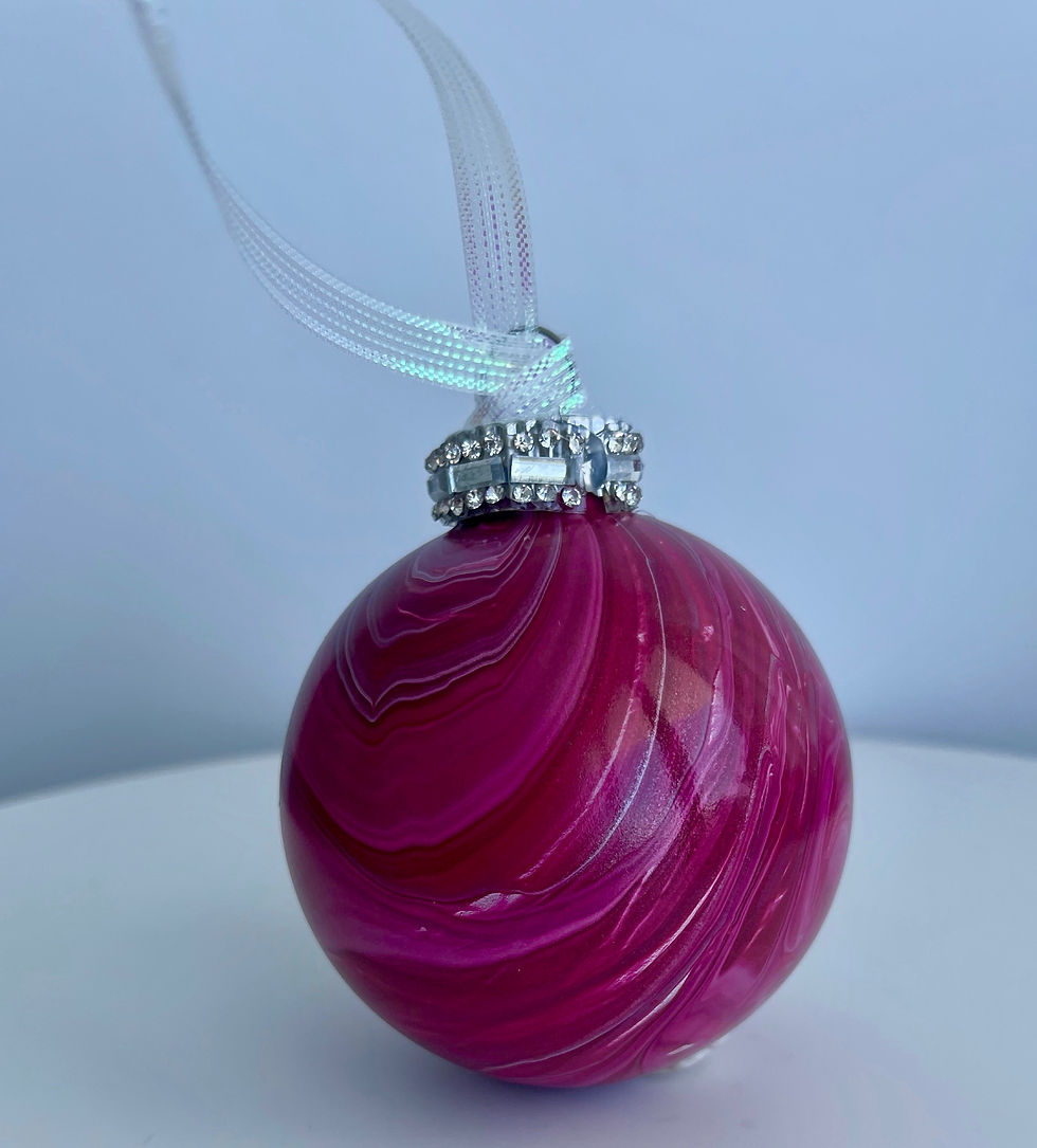 Thumbnail: Pink Glass Ornament