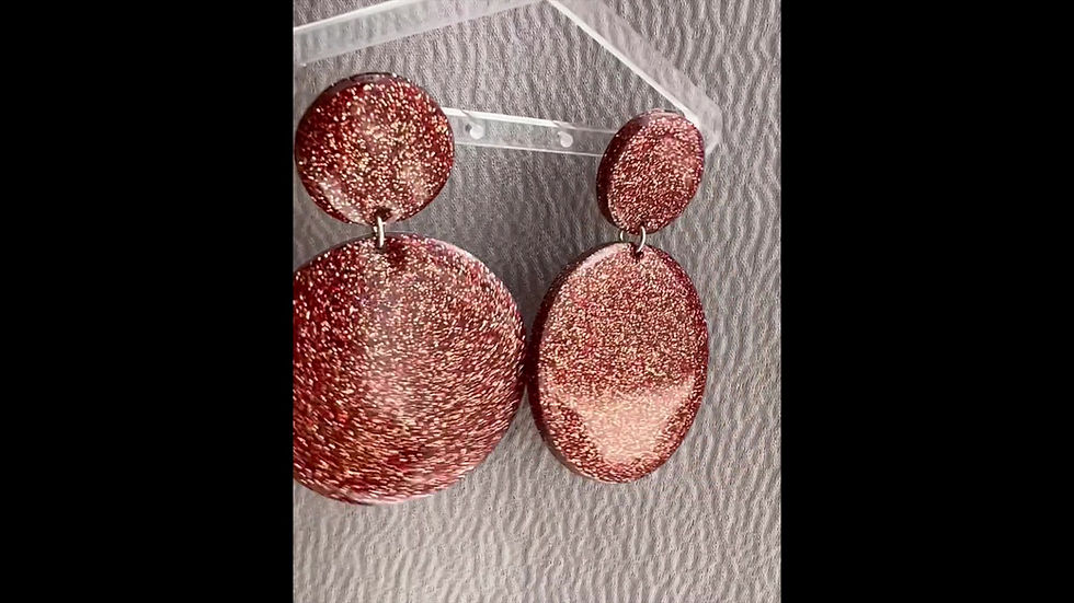 Thumbnail: Sterling Silver Bronze Glitter Earrings