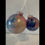 Thumbnail: Video View Set of 2- Blue, Pink and Silver Metallic Glass Ornament