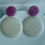 Thumbnail: Sterling Silver Ivory and Pink Earrings