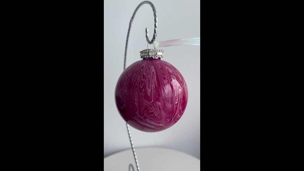 Thumbnail: Raspberry Pink Glass Ornament